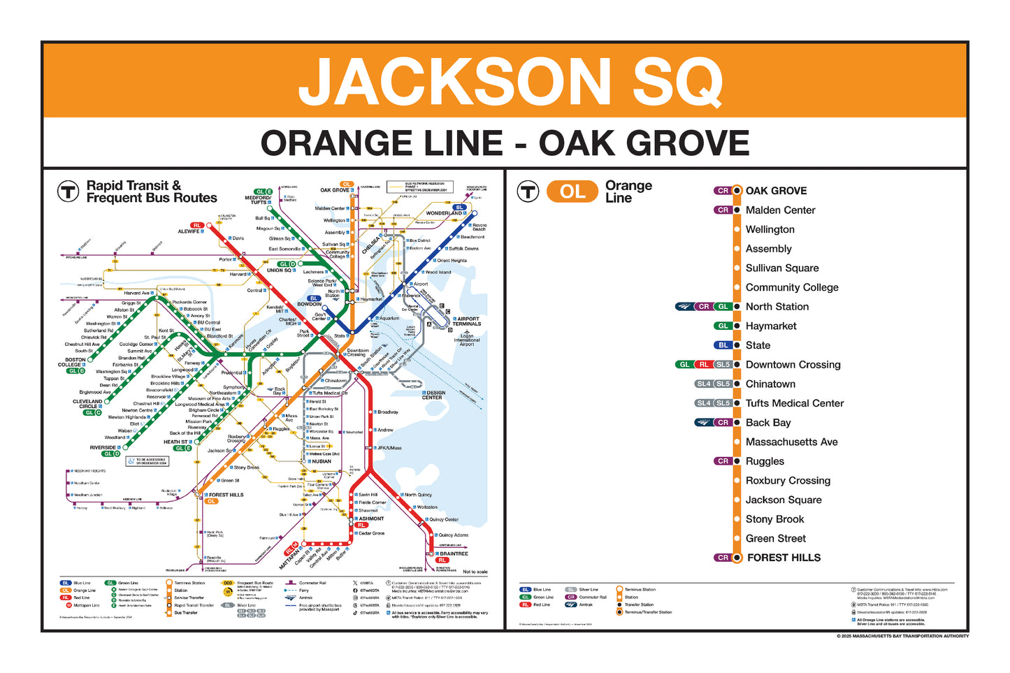 MBTA Orange Line Station Panel Prints (18"x24")