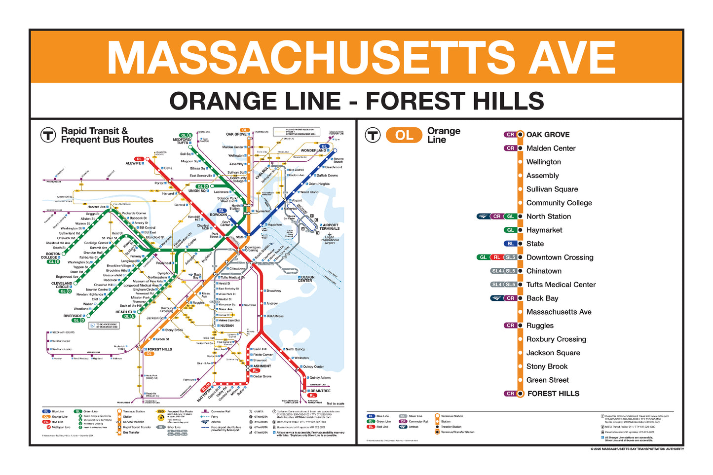 MBTA Orange Line Station Panel Prints (18"x24")