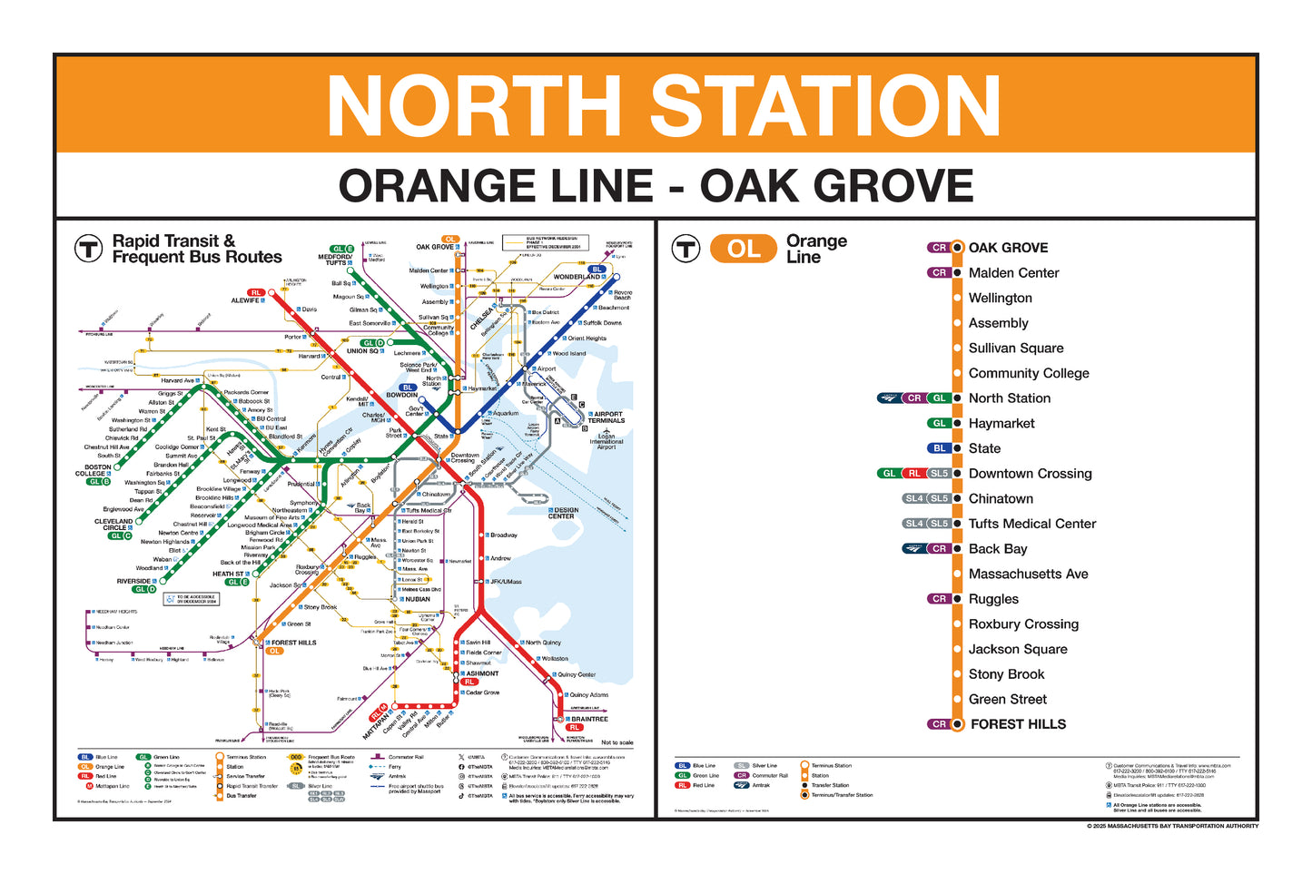 MBTA Orange Line Station Panel Prints (18"x24")