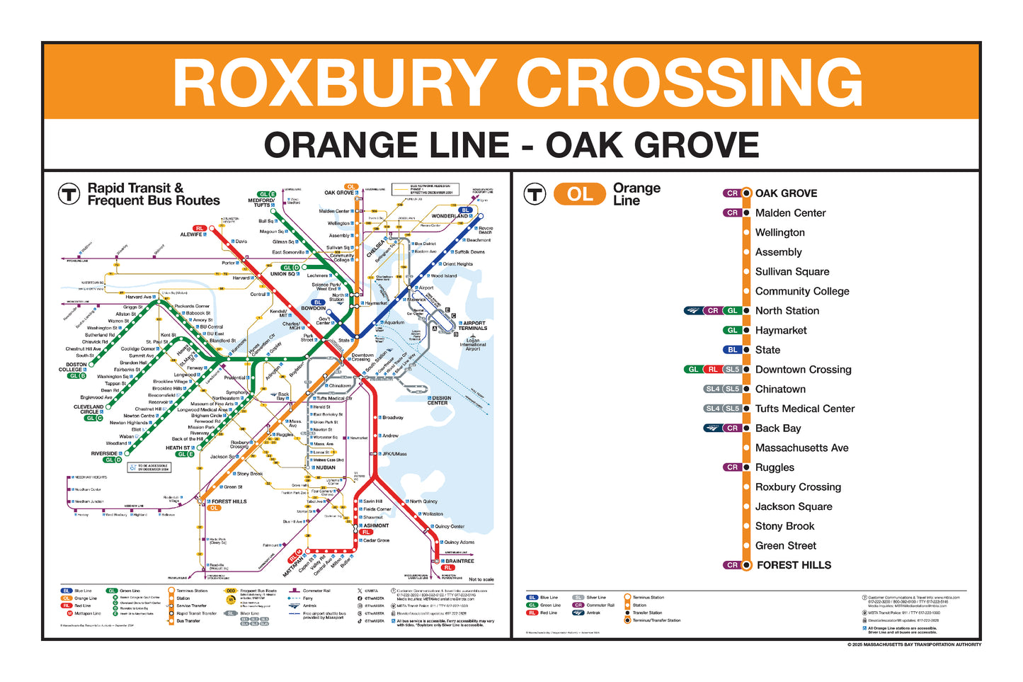 MBTA Orange Line Station Panel Prints (18"x24")