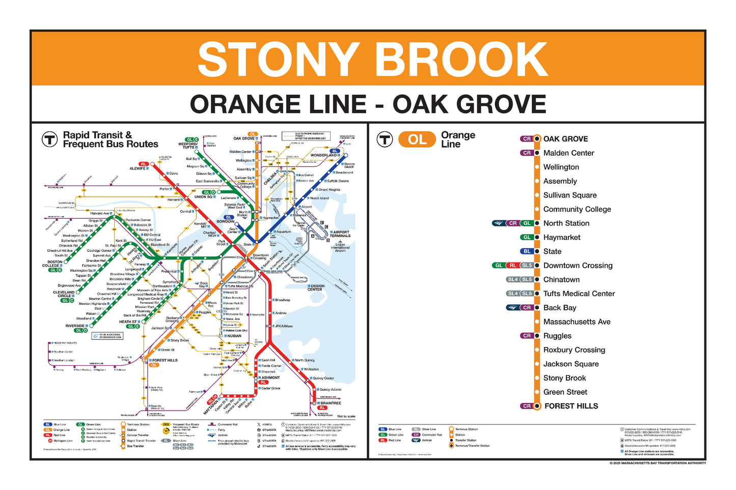 MBTA Orange Line Station Panel Prints (18"x24")