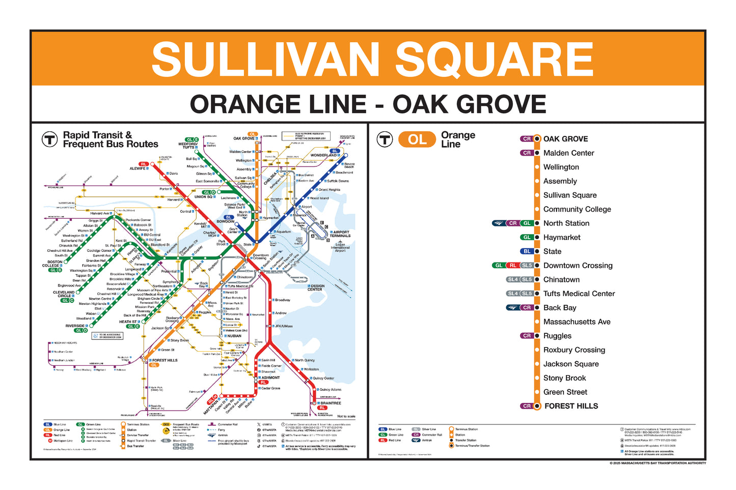 MBTA Orange Line Station Panel Prints (18"x24")