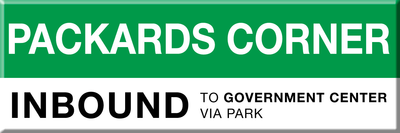 MBTA Green Line Packards Corner Station Magnet
