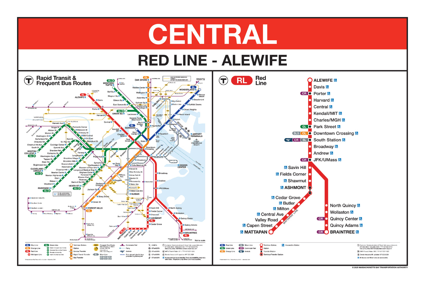 Boston MBTA Red Line Station Panel Prints (A-J)