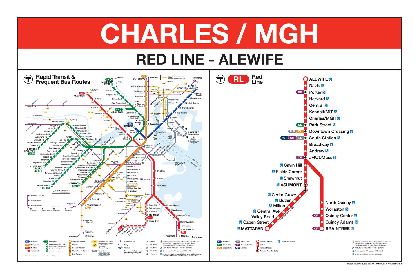 Boston MBTA Red Line Station Panel Prints (A-J)