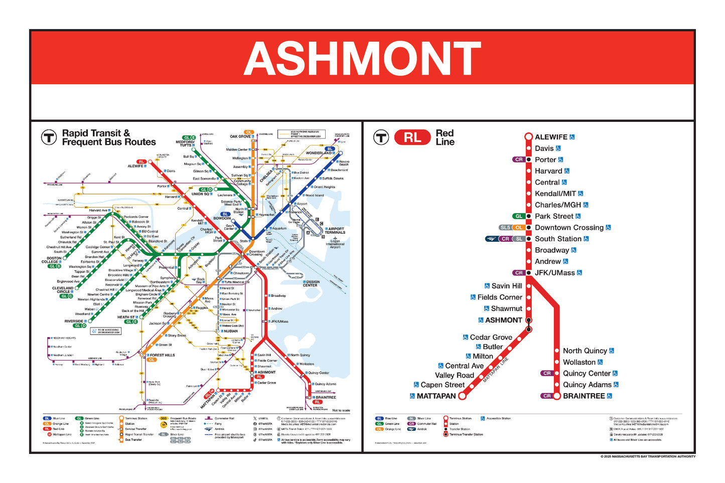 Boston MBTA Red Line Station Panel Prints (A-J)