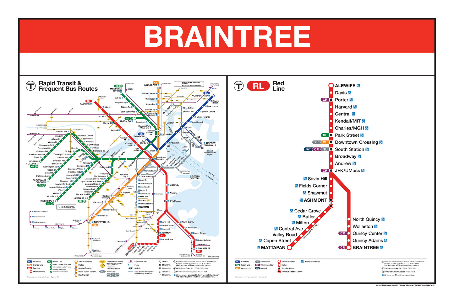 Boston MBTA Red Line Station Panel Prints (A-J)