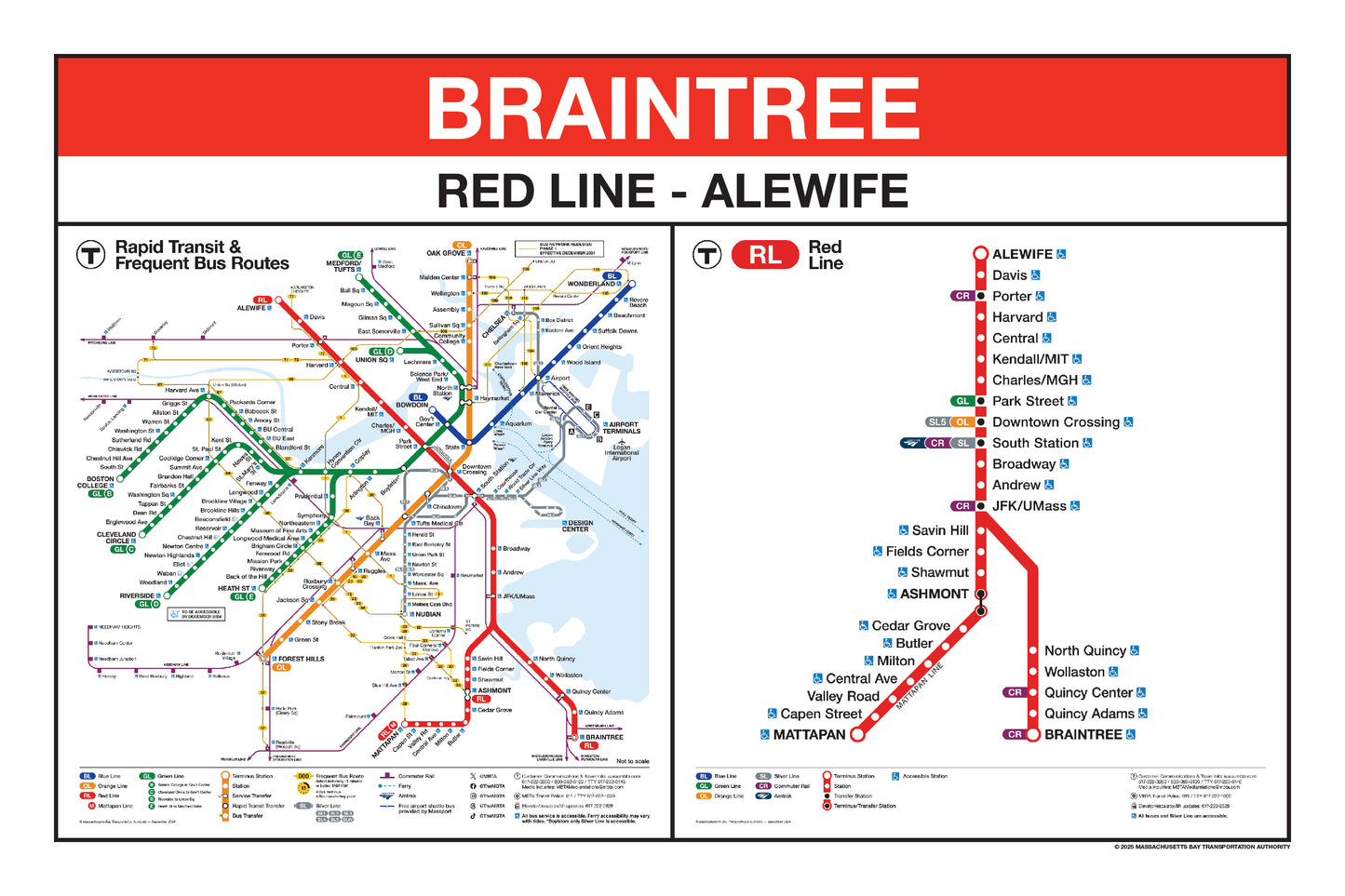 Boston MBTA Red Line Station Panel Prints (A-J)