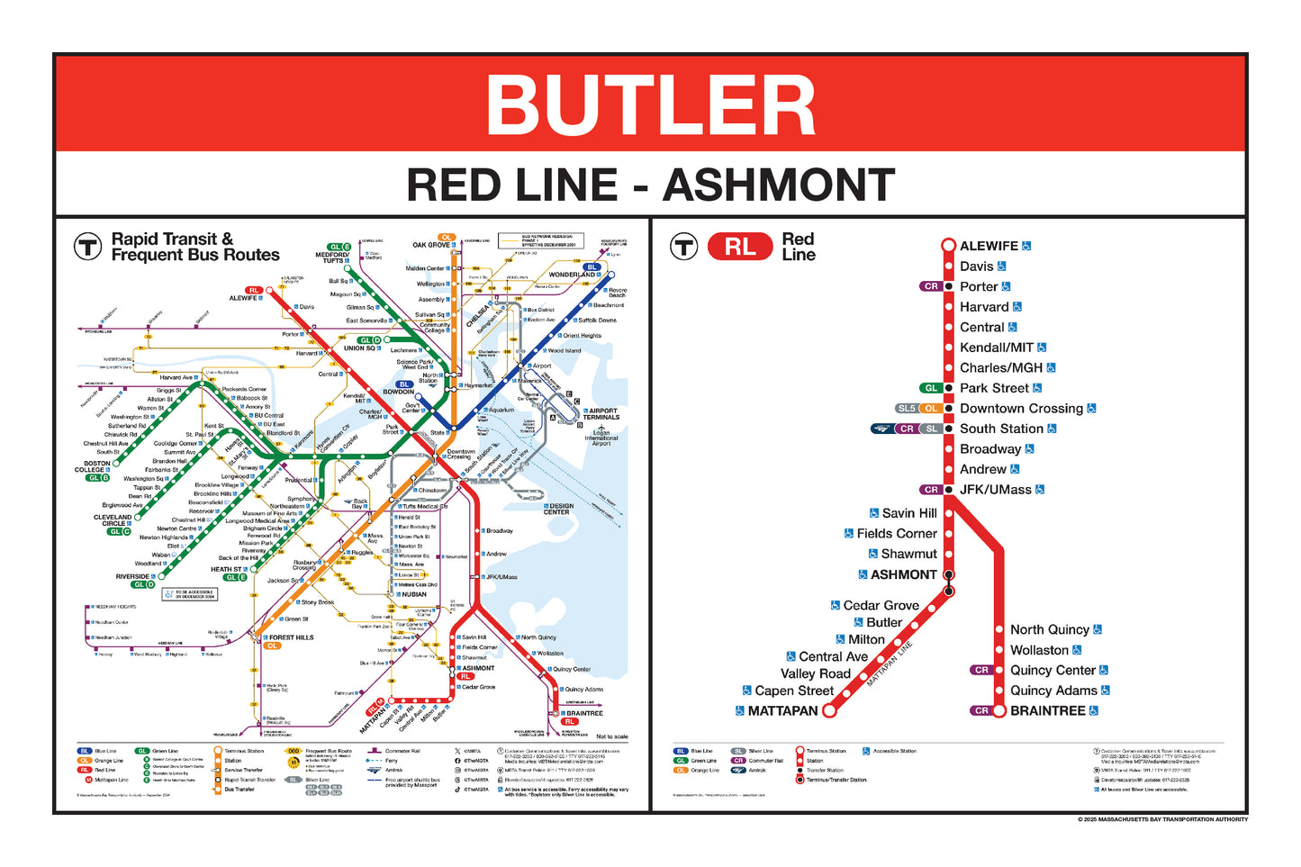Boston MBTA Red Line Station Panel Prints (A-J)