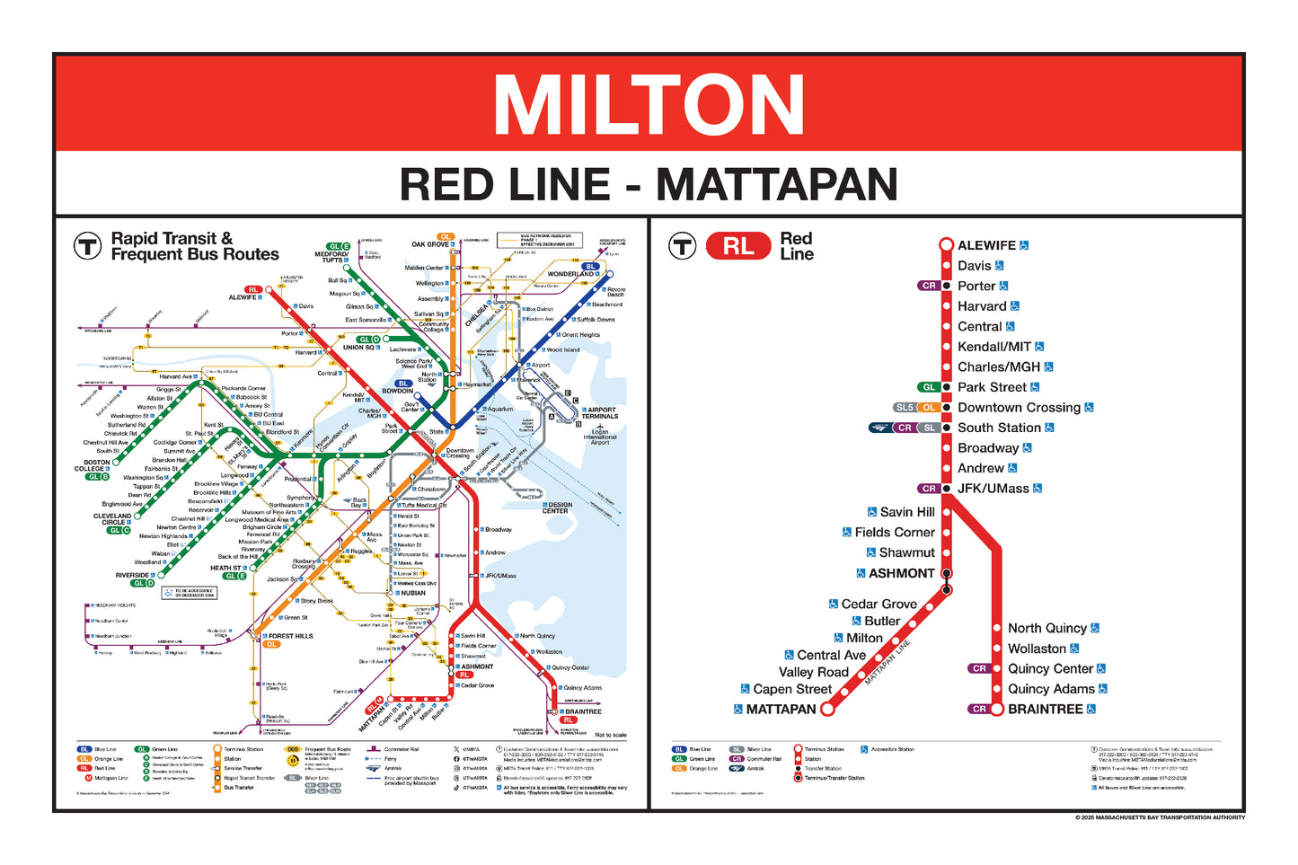 Boston MBTA Red Line Station Panel Prints (K-Z)