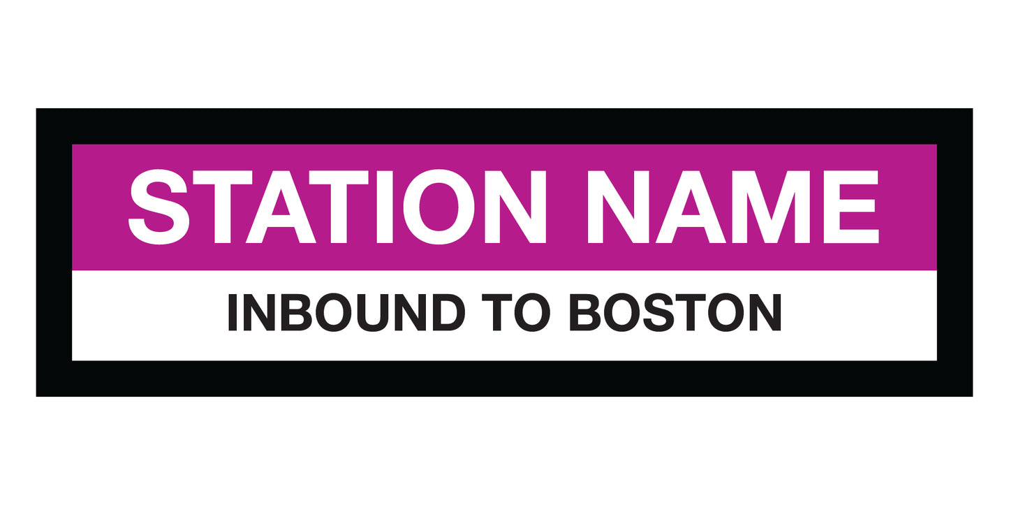 Boston MBTA Commuter Rail (NORTH STATION DESTINATIONS) Framed Replica Station Signs