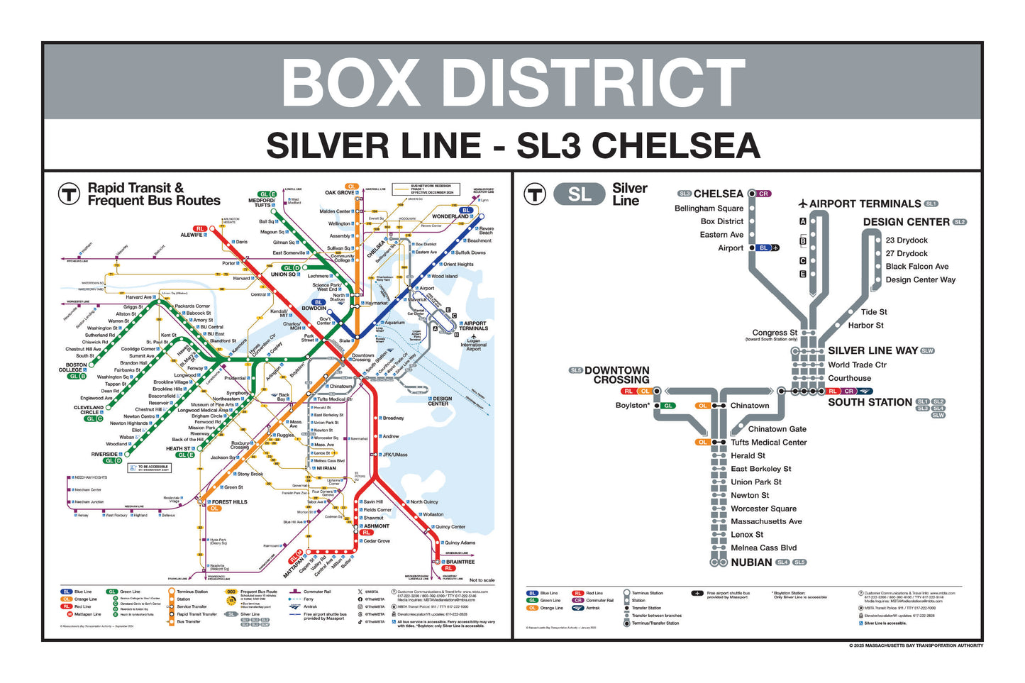 Boston MBTA Silver Line Station Panel Prints