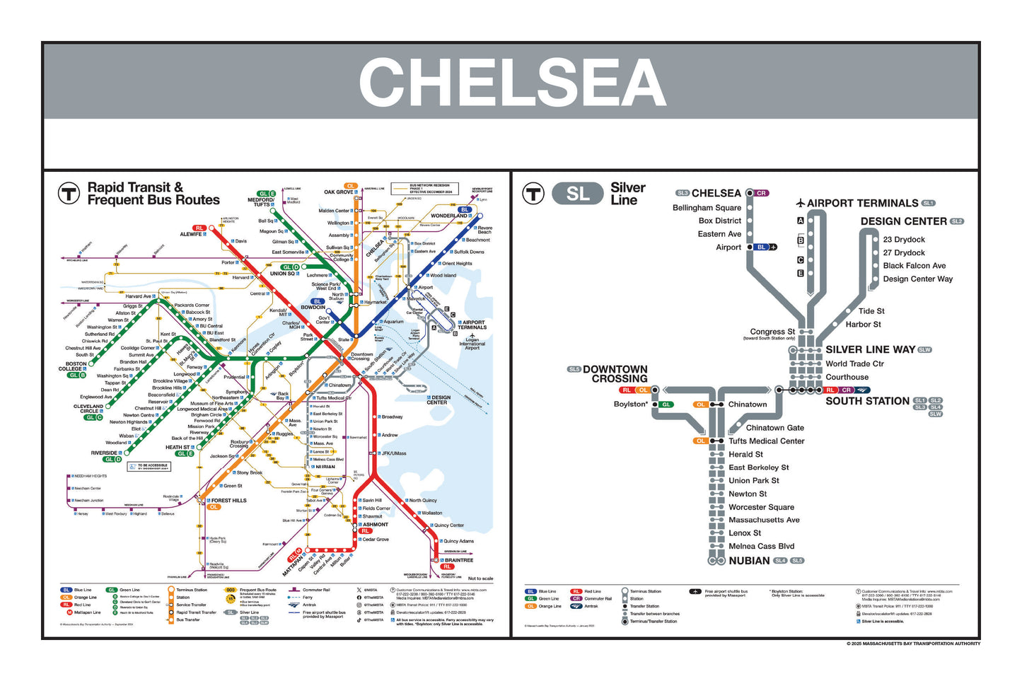 Boston MBTA Silver Line Station Panel Prints