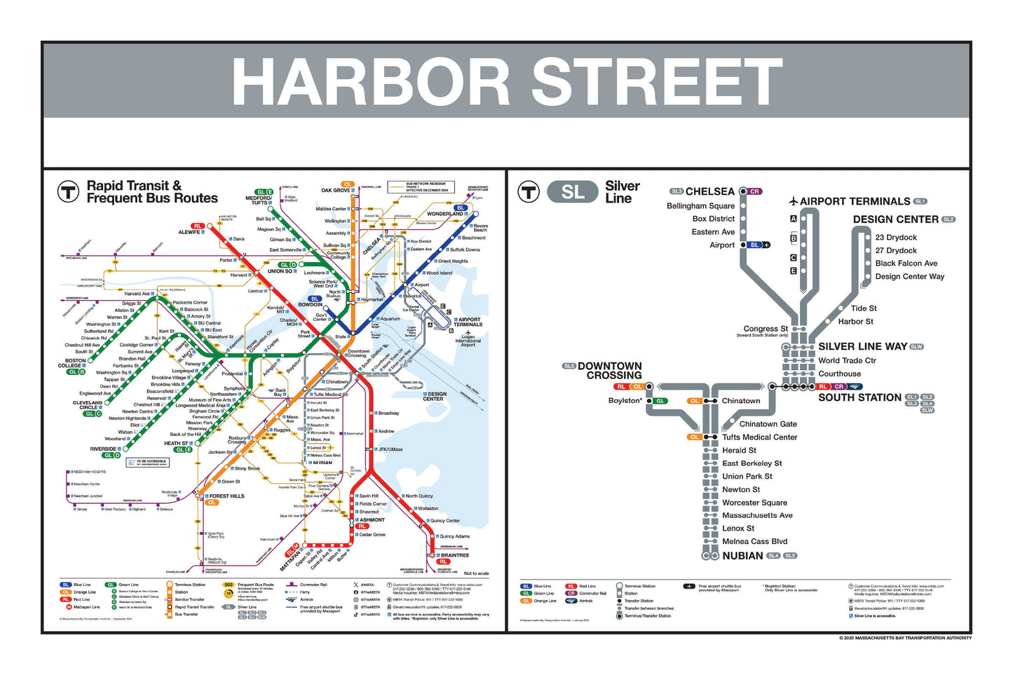 Boston MBTA Silver Line Station Panel Prints