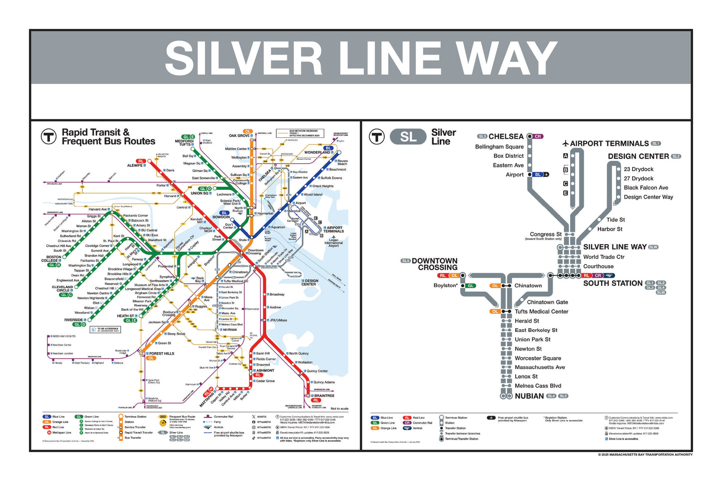 Boston MBTA Silver Line Station Panel Prints
