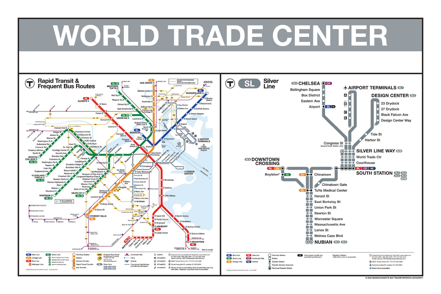 Boston MBTA Silver Line Station Panel Prints