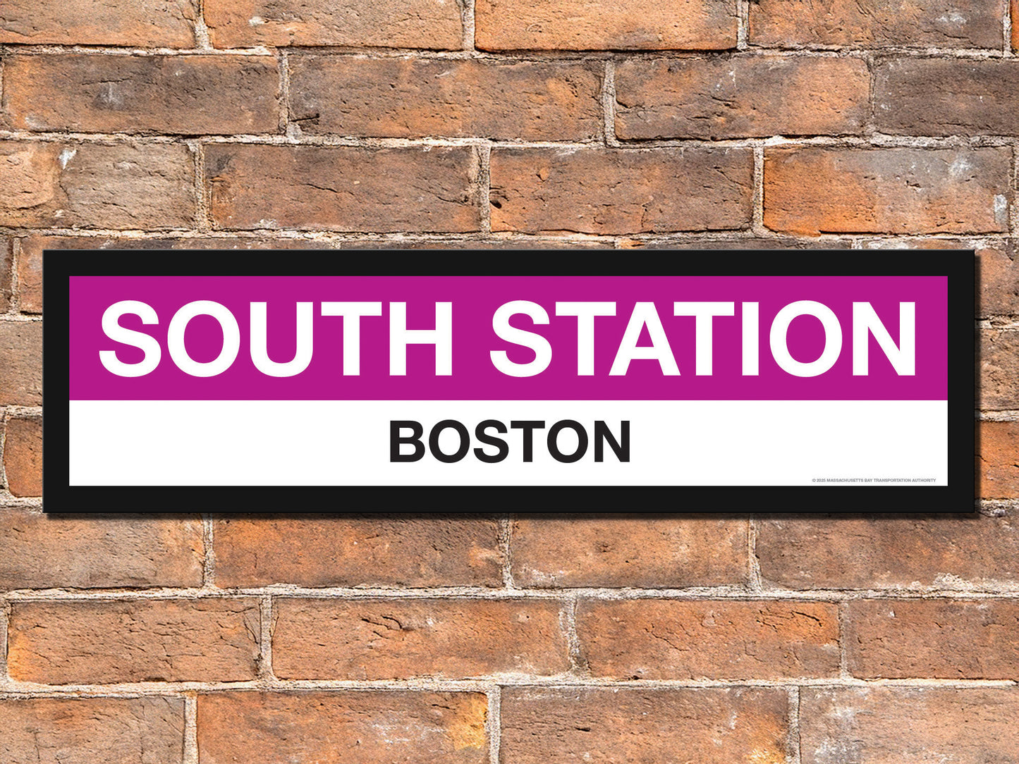 Boston MBTA Commuter Rail Framed Replica Station Signs
