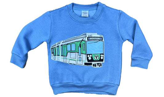 Boston MBTA Green Line Type 9 Trolley Applique Sweatshirt (TODDLER)
