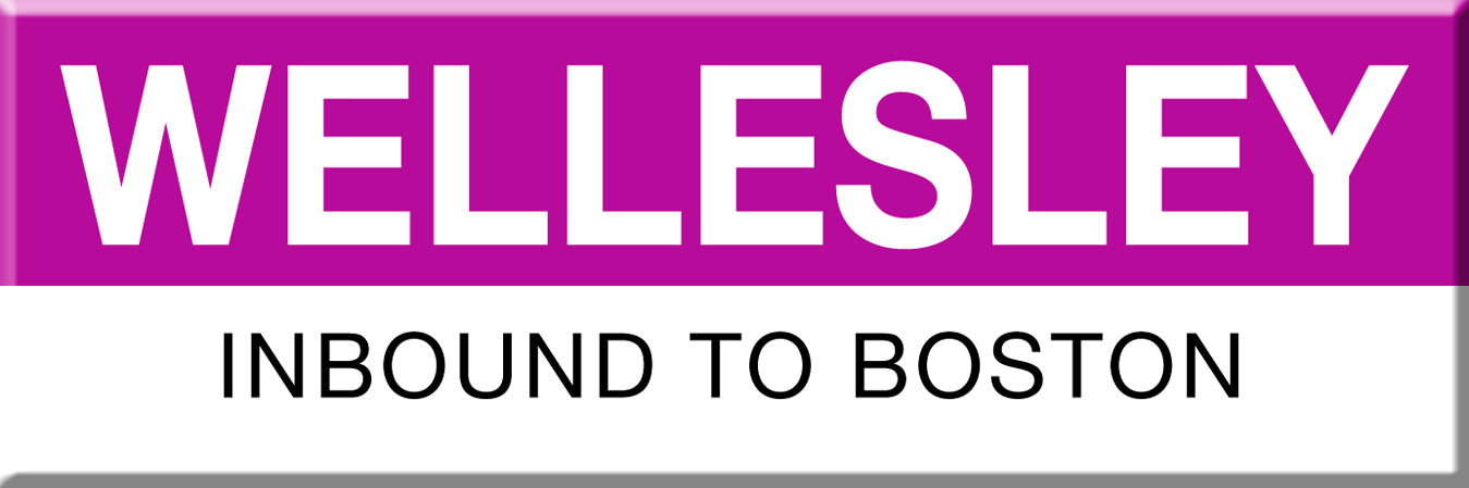 MBTA Commuter Rail Wellesley Station Magnet