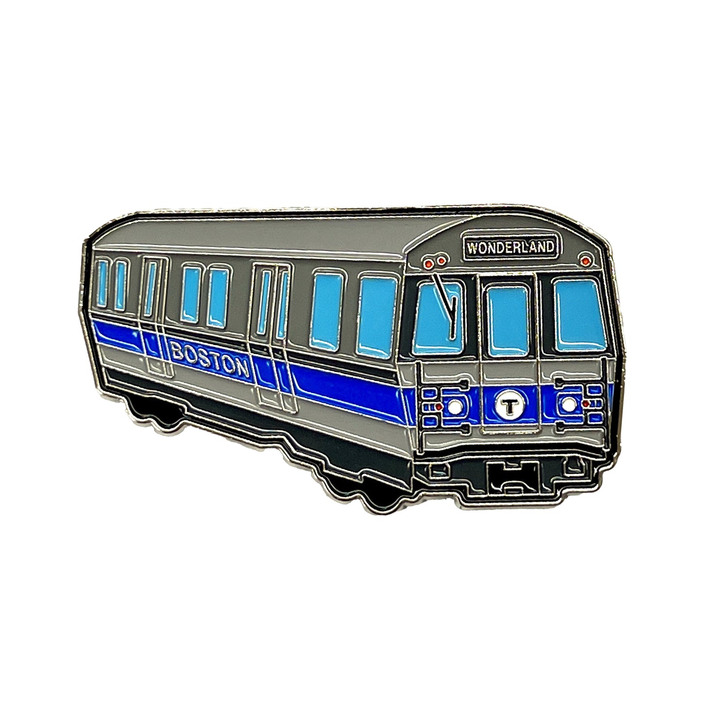 MBTA Blue Line Subway Car Metal Magnet