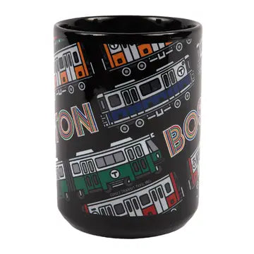 Boston MBTA Transit Vehicles Black Mug