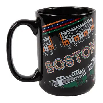 Boston MBTA Transit Vehicles Black Mug