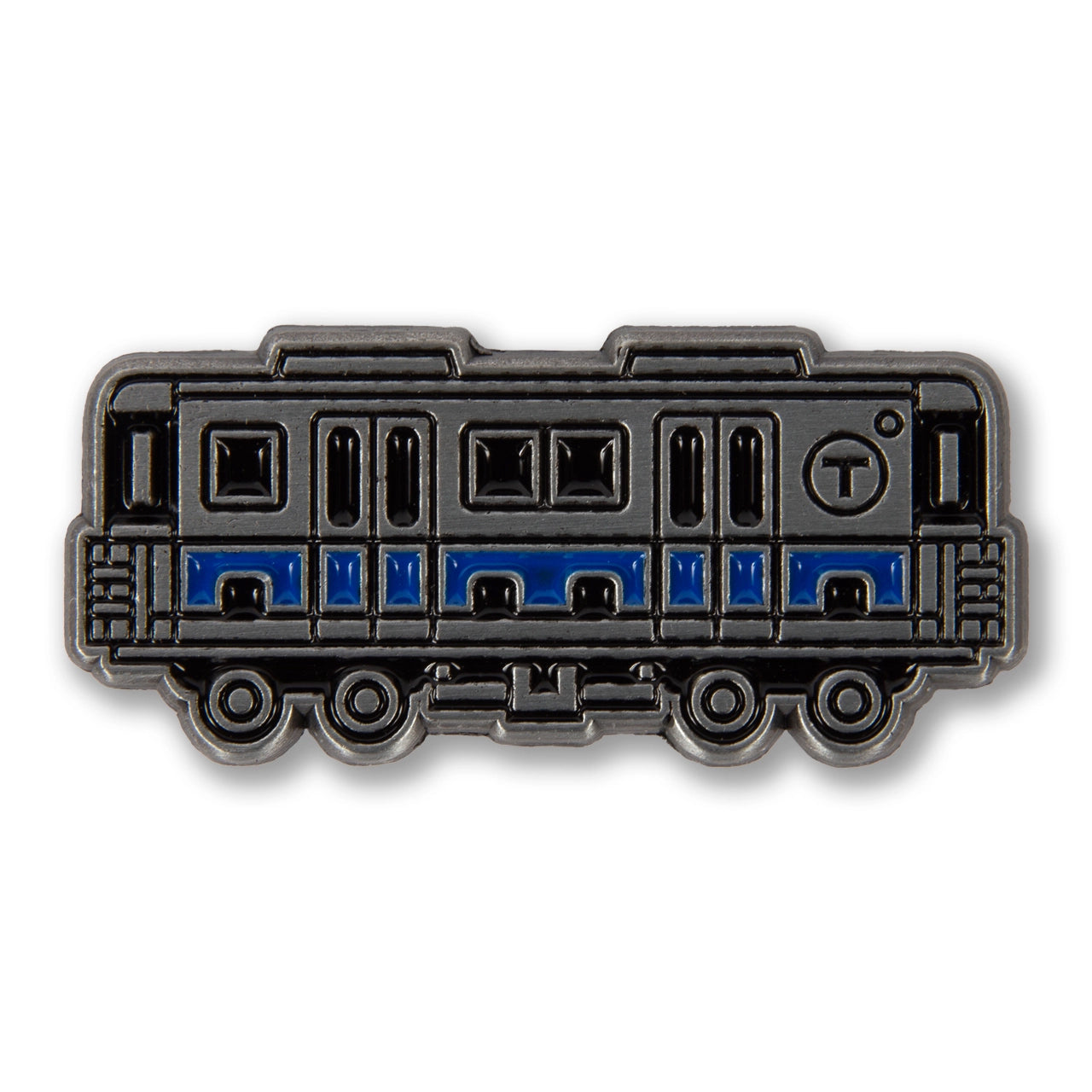 Boston MBTA Blue Line Subway Car Enamel Pin