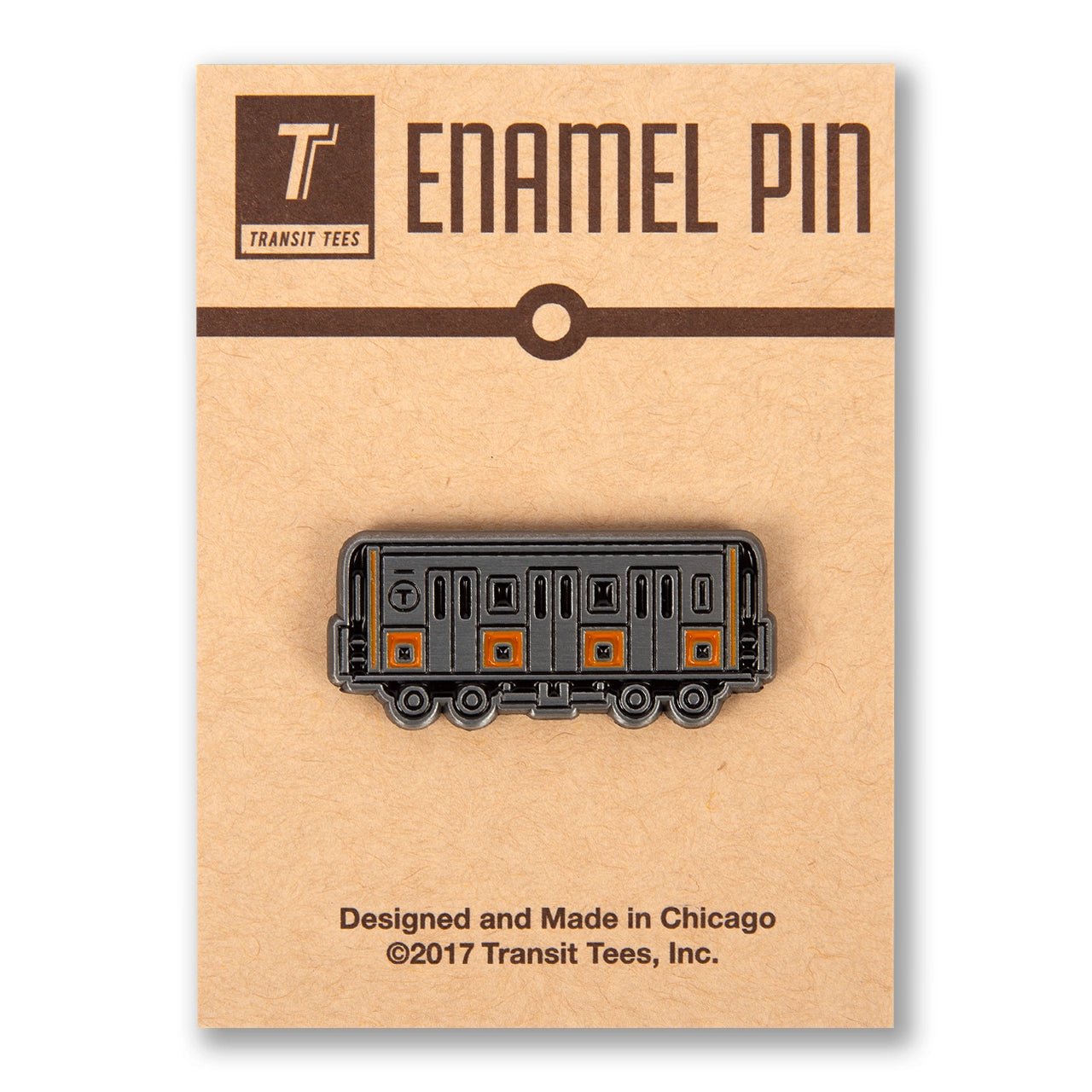 Boston MBTA Orange Line Subway Car Enamel Pin