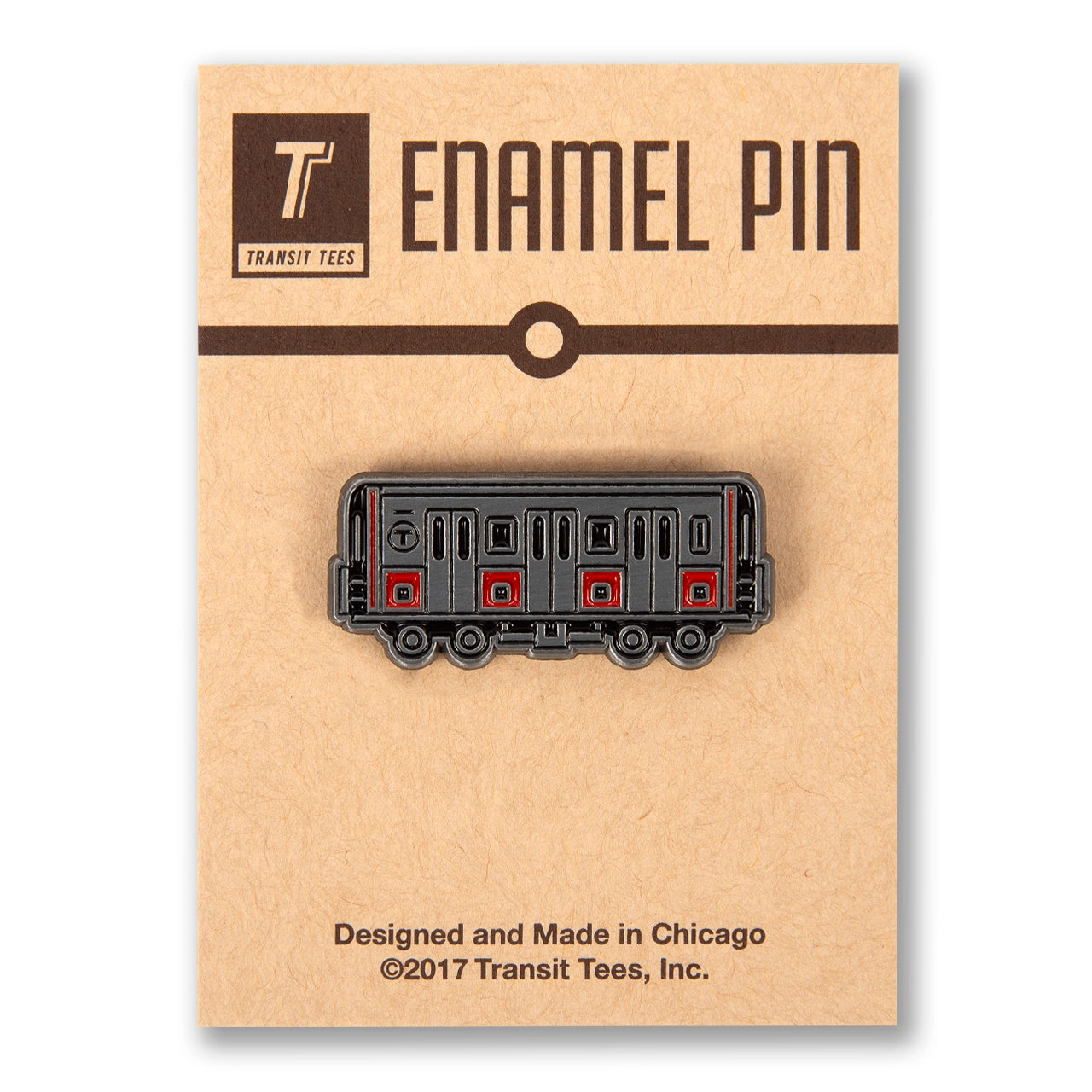 Boston MBTA Red Line Subway Car Enamel Pin