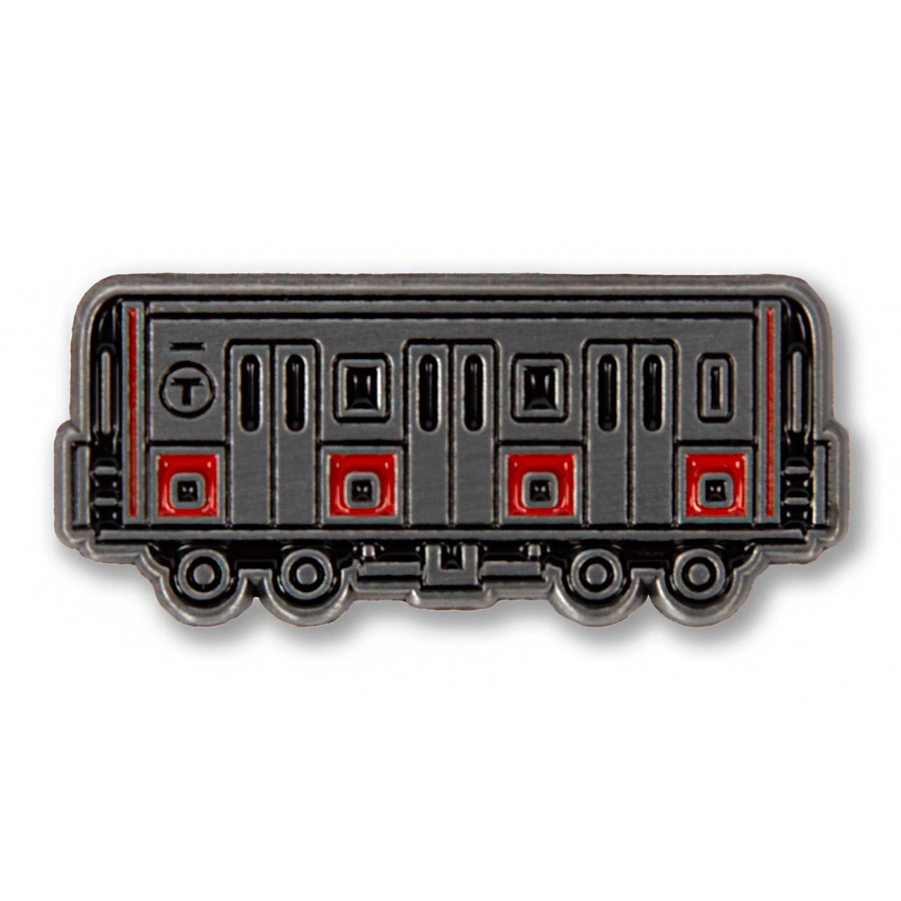 Boston MBTA Red Line Subway Car Enamel Pin