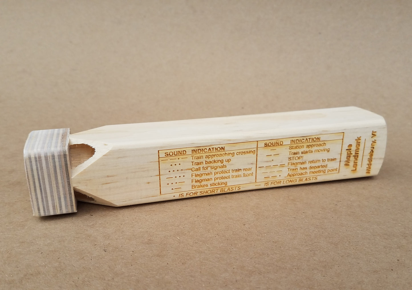 MBTA Boston Wooden Train Whistle