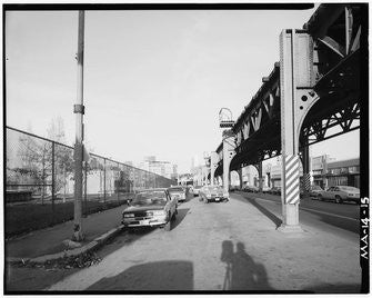 Vintage Photo: Washington Street El at Washington and Wilkes Streets