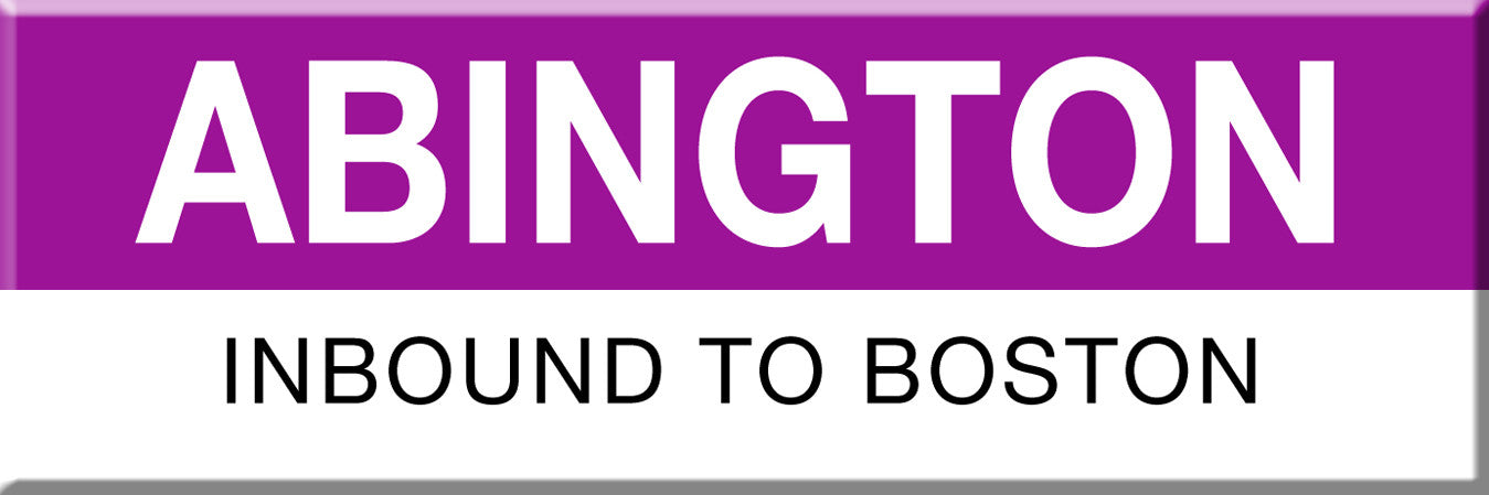 Commuter Rail Station Magnet: Abington; Inbound to Boston