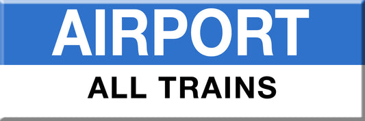 Blue Line Station Magnet: Airport; All Trains