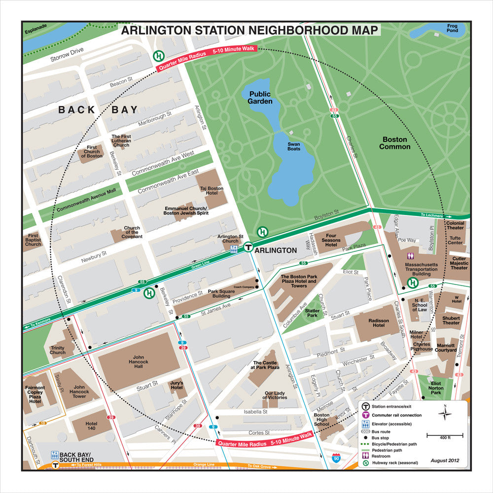 Green Line Station Neighborhood Map: Arlington (Aug. 2012)