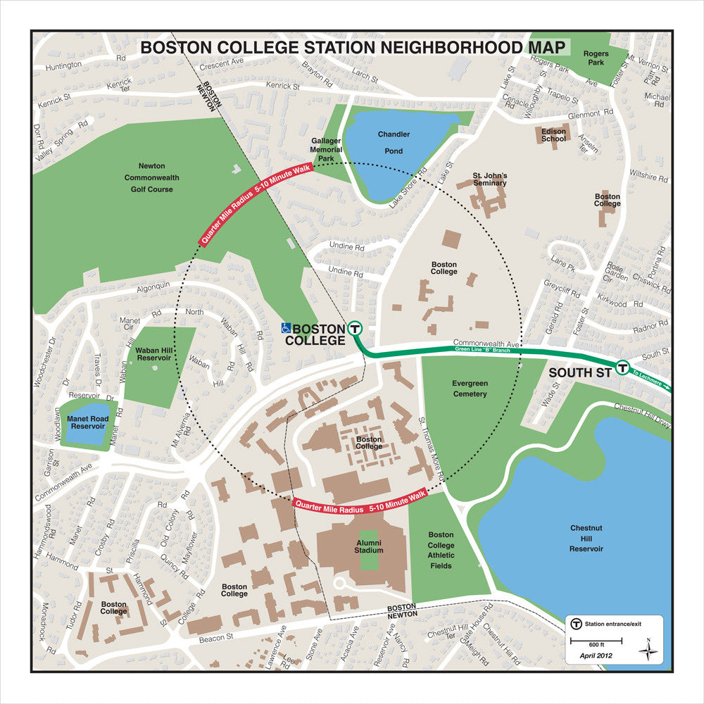 MBTA Community College Station Neighborhood Map (Jul. 2012