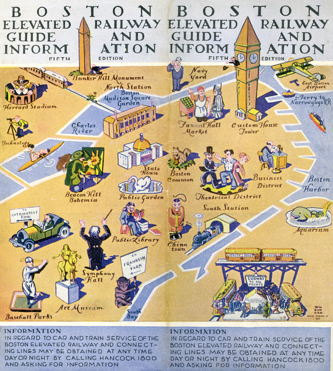 Boston Elevated Railway Co. Guide Cover 1929