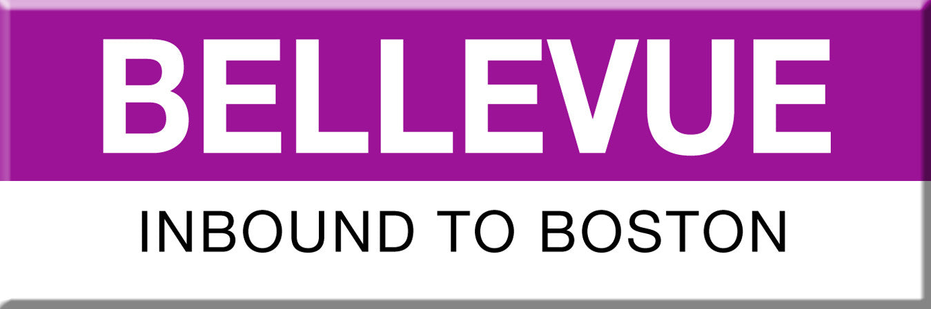 Commuter Rail Station Magnet: Bellevue; Inbound to Boston