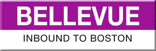 Commuter Rail Station Magnet: Bellevue; Inbound to Boston