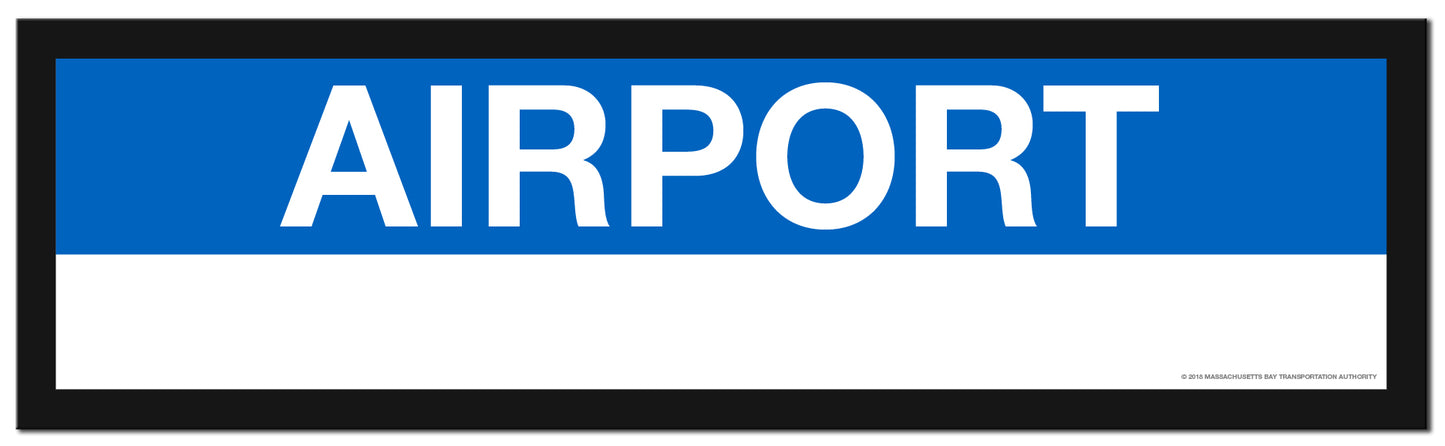 Boston MBTA BLUE LINE Framed Replica Station Signs