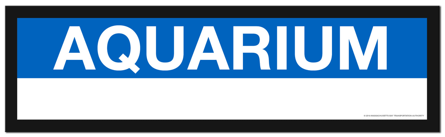 Boston MBTA BLUE LINE Framed Replica Station Signs