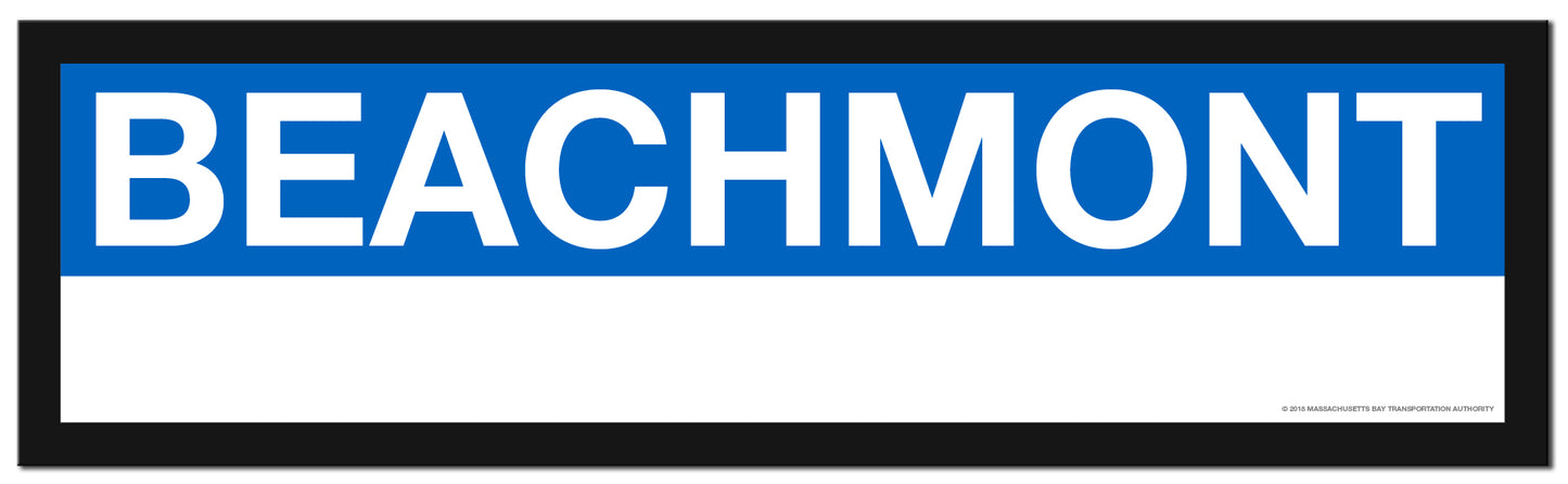 Boston MBTA BLUE LINE Framed Replica Station Signs
