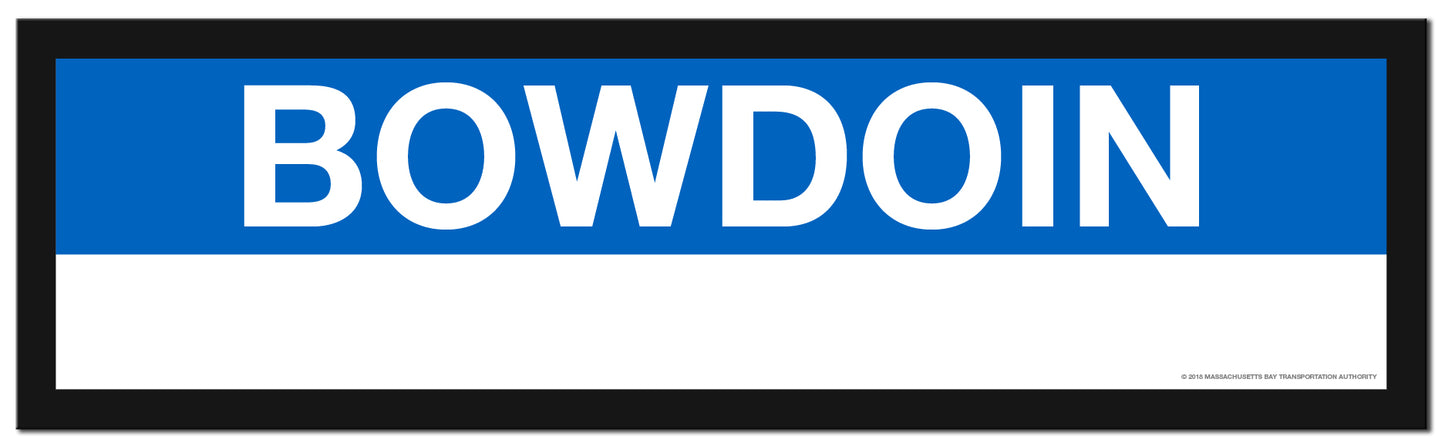 Boston MBTA BLUE LINE Framed Replica Station Signs