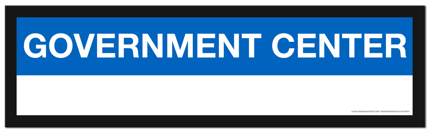 Boston MBTA BLUE LINE Framed Replica Station Signs