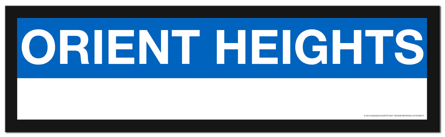 Boston MBTA BLUE LINE Framed Replica Station Signs