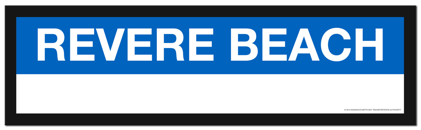 Boston MBTA BLUE LINE Framed Replica Station Signs