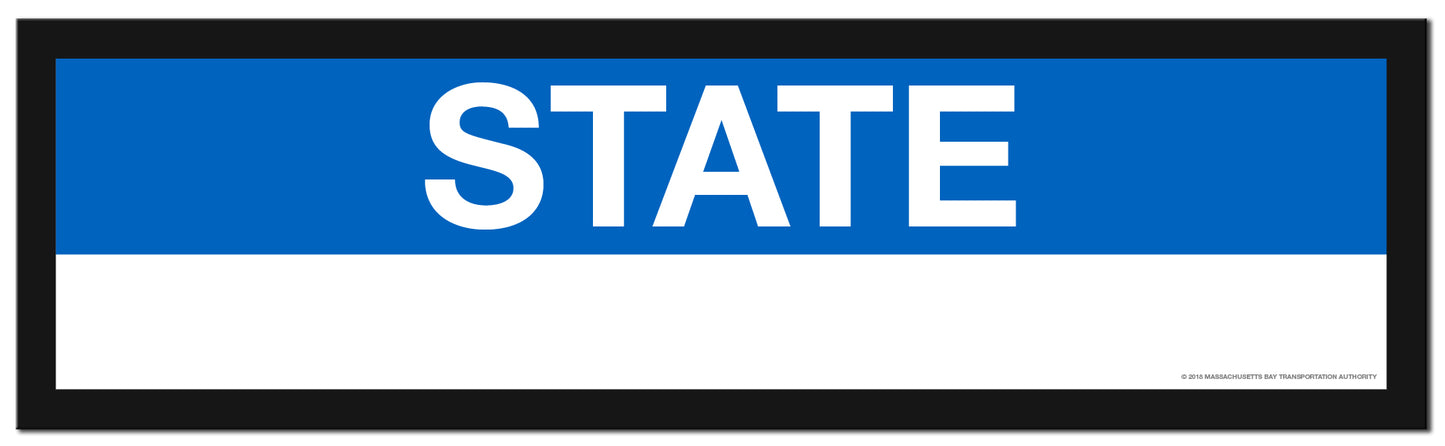 Boston MBTA BLUE LINE Framed Replica Station Signs