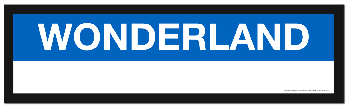 Boston MBTA BLUE LINE Framed Replica Station Signs