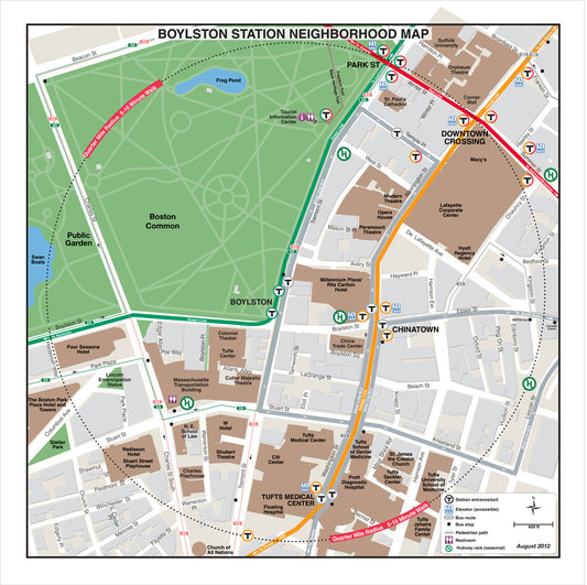 Green Line Station Neighborhood Map: Boylston (Aug. 2012)