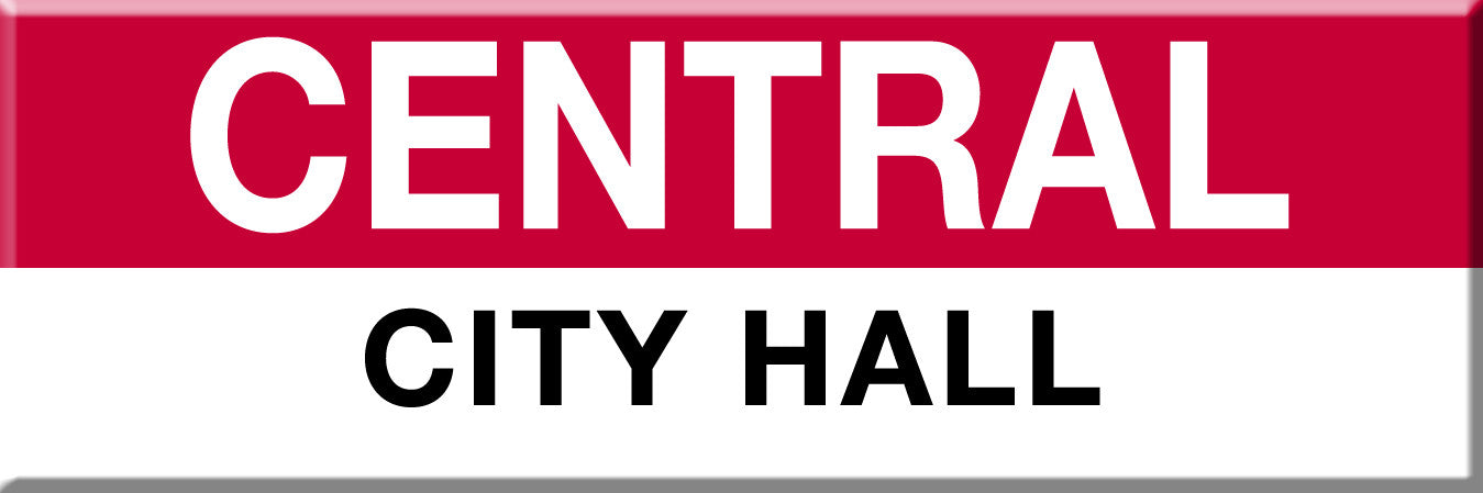 Red Line Station Magnet: Central; City Hall